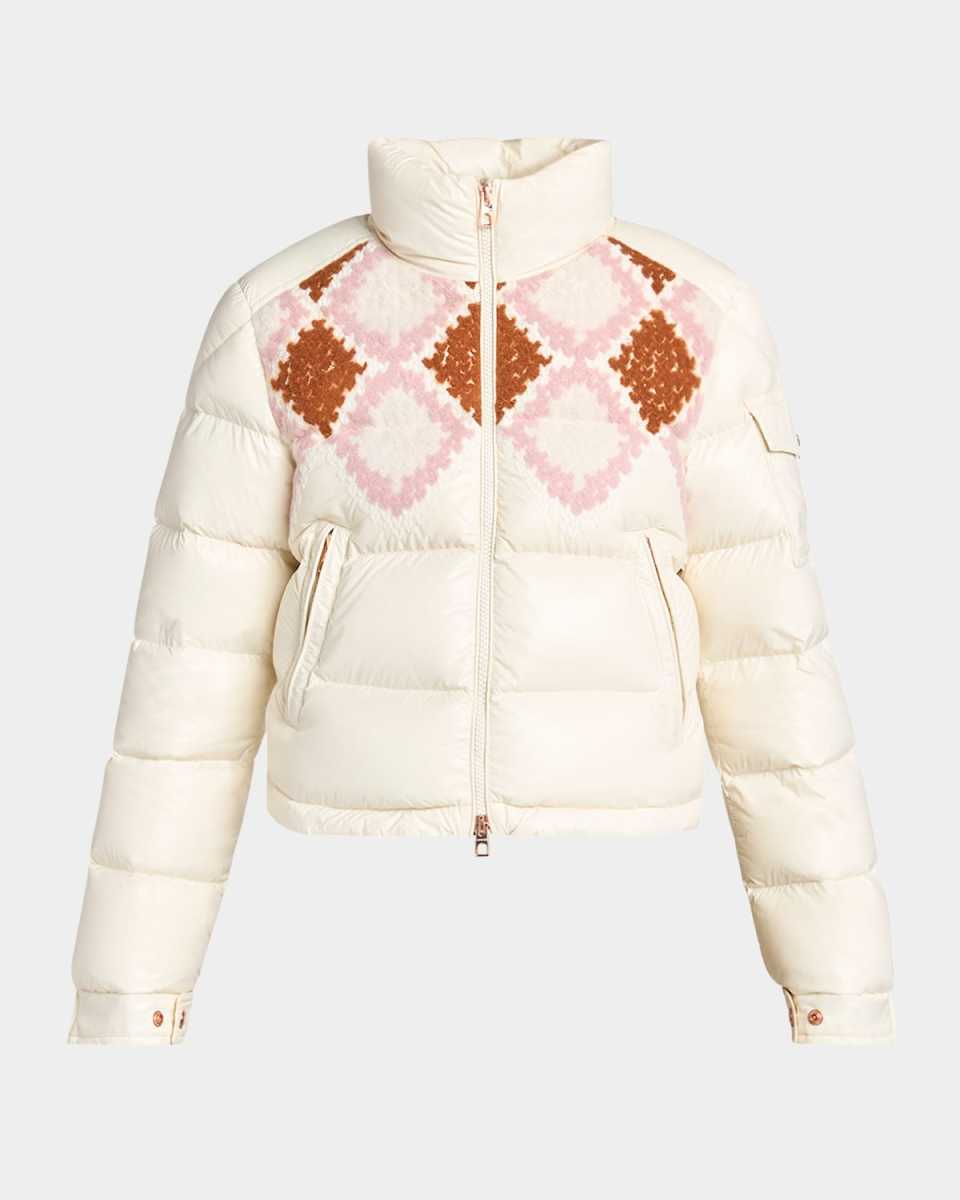 Megara Embroidered Down Puffer Jacket